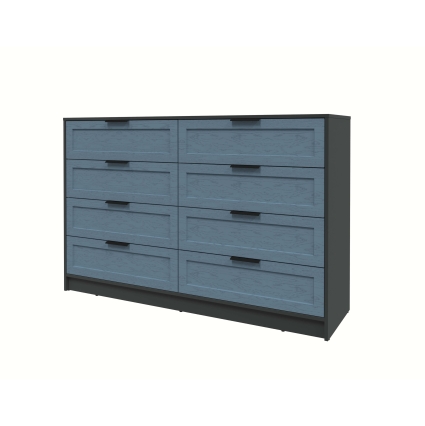 Kомод Тренд КТ-К157 (Антрацит ЛДСП/ Дуб лазурный ЛМДФ) Ш1565 В1020 Г451